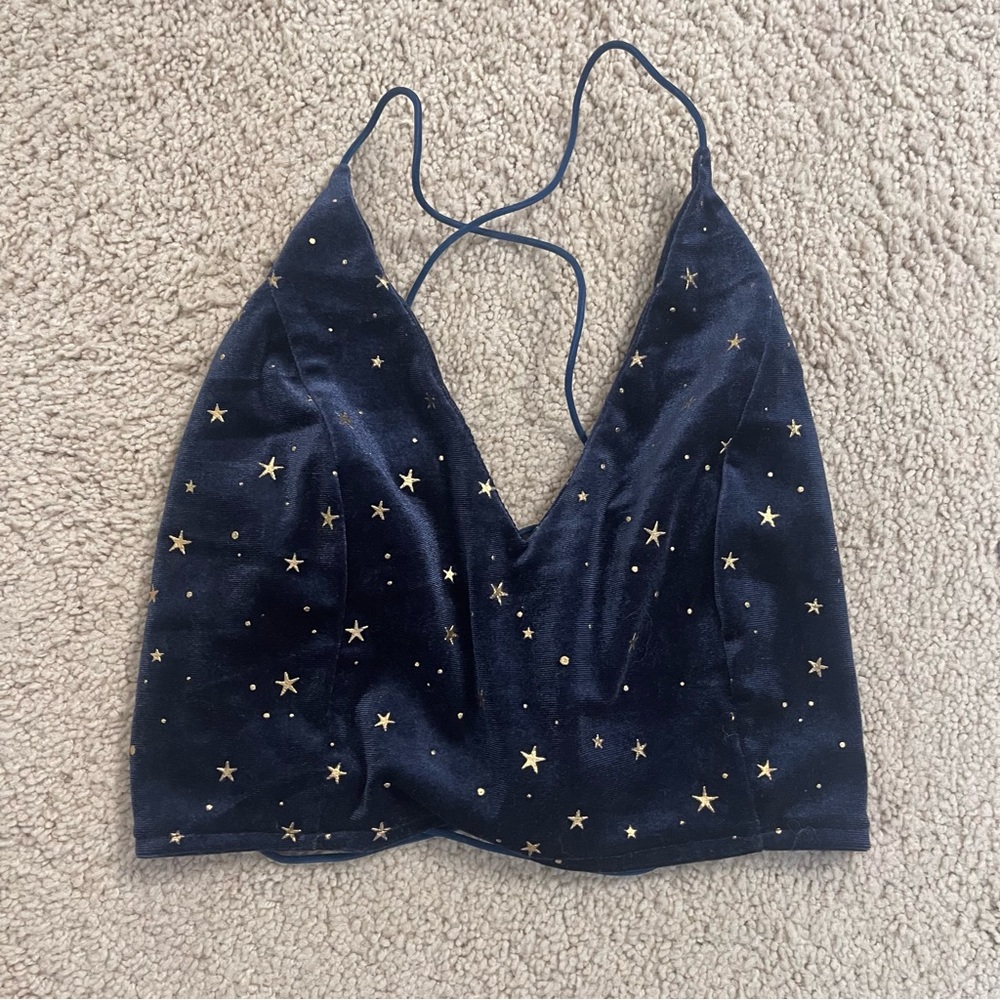 Starry night bralette stringy backless top - Picture 8 of 16
